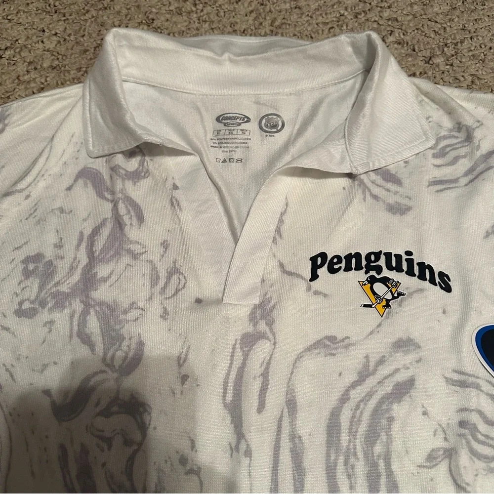 Pittsburgh Penguins NHL Concepts‎ Sport LS Marble Collar Pajama Shirt Women XL